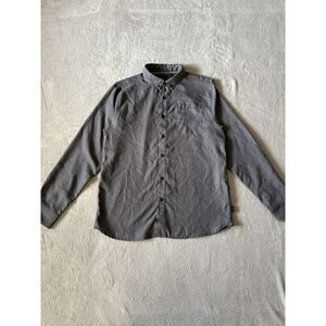 The North Face Shirt Mens Large Gray Long Sleeve Casual Outdoors Button Down‎